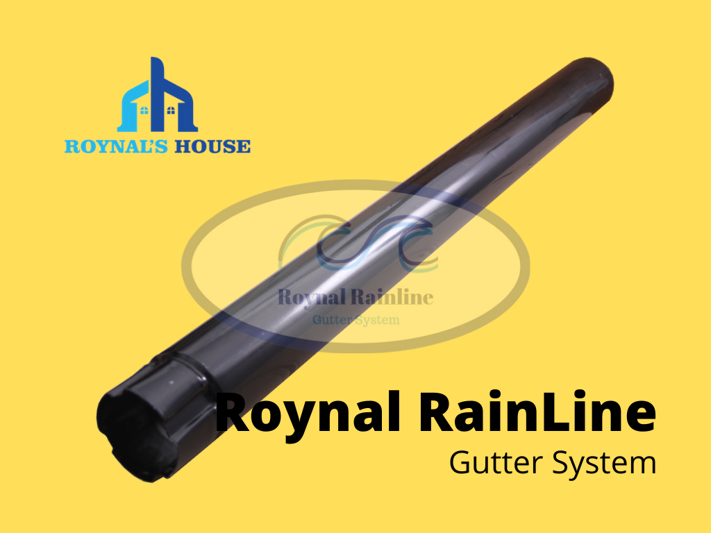 Roynal-RainLine-Product-Black-Pipa-Tegak-Talang-Metal-Dimensi-View