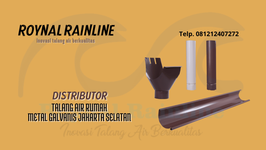 Jual Talang Air Rumah Metal Galvanis Karet Kuningan